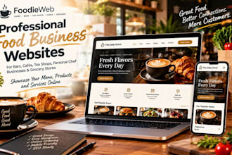 build wordpress bar website, cafe website, tea shop, chef and grocery website