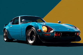 transform your car photo into a cool poster