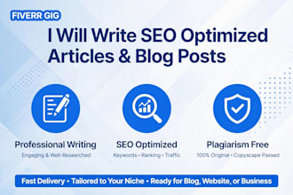 write lifestyle articles, blog posts and SEO content