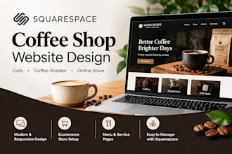 design squarespace coffee roaster ecommerce and store coffee shop website cafe