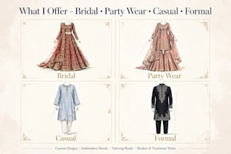 design modern ladies dresses and provide expert stitching