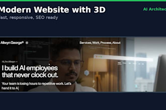 build a modern website with 3d animations using react and threejs