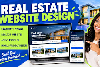 design a real estate website relators and property businesses on wix squarespace