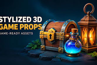 create stylized 3d game props and assets unreal,game 3d assets,3d game props