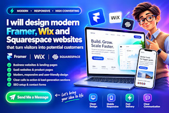 build high converting framer website, wix, squarespace and saas websites