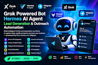 grok powered bot hermes ai agent lead generation outreach telegram bot grok ai