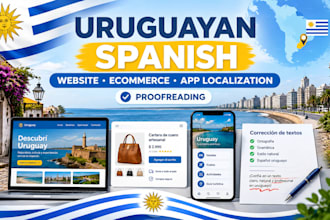 localize tourism websites ecommerce products apps proofreading into uruguayan