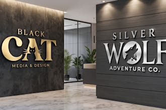 create a clever negative space logo for pet care and animal brands