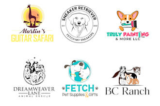 design a professional pet logo for your pet shop, vet or animal brand
