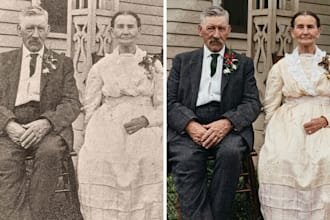restore and colorize old photo