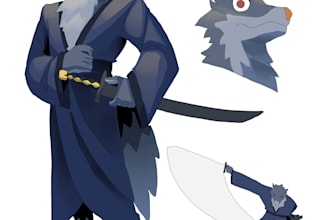 draw custom furry anthro custom character sheet