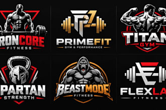 design a professional, fitness, gym, muscle, weightlifting, bodybuilding logo
