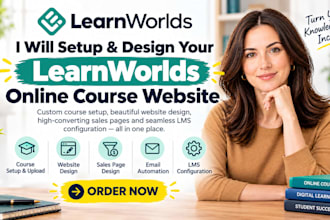learnworlds online course content setup and design learnworlds website
