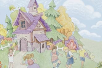 children story book illustration and children story book