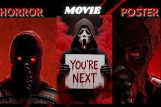 create horror movie poster design cinematic