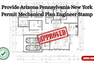provide arizona pennsylvania new york permit mechanical plan engineer stamp