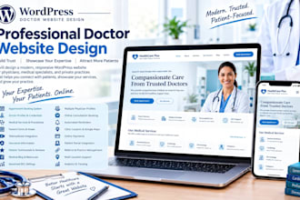 design doctor website, physician, cardiology, and dermatology doctor website