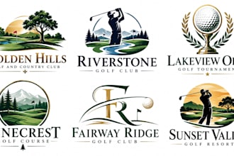 design a professional, golf course, golfer, golf tournament  golf club logo