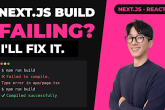 fix nextjs build errors and react bugs in your existing app