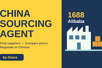 be your china sourcing agent and find suppliers on 1688
