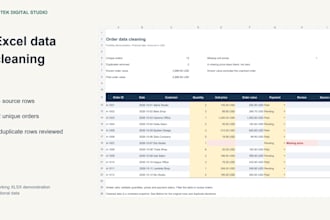 clean and format your excel or CSV data
