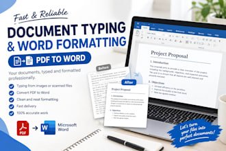 professional document typing and word formatting
