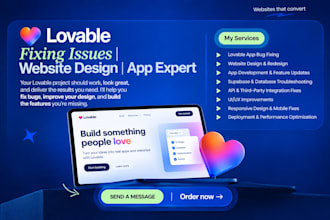 fix lovable issues lovable website design lovable app expert