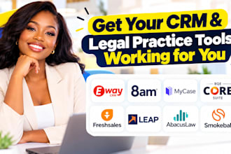 setup eway CRM 8am mycase bqe core suite freshsales leap abacuslaw smokeball