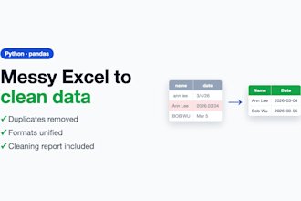 clean merge and format your excel or csv files with python