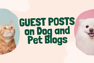 publish guest posts on dog and pet niche blogs