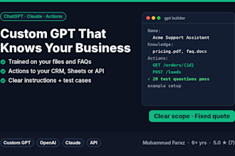 build a custom gpt for your business with api actions