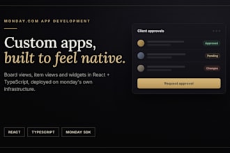 build a custom monday com app, board view or item view