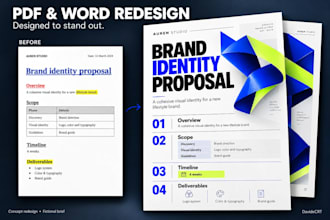 format and redesign word and PDF documents