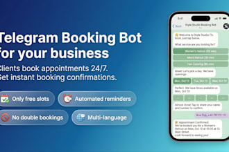 build a custom telegram booking bot for your business