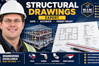 draft structural engineering permit drawings and foundation plans