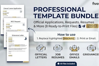 draft professional official letters