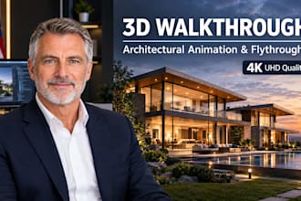 create 3d walkthrough architectural animation interior flythrough