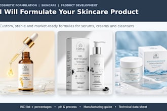formulate your cosmetic, skincare or supplement product