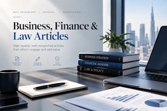 write SEO business and finance articles and blog posts