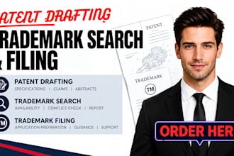 provide patent drafting and trademark search assistance