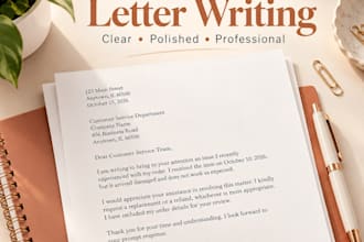 write professional complaint letters, refund requests, etc