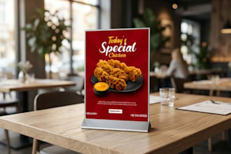 design professional food menu and flyer