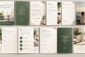 design canva workbook, editable workbook, course workbook, worksheet, planner