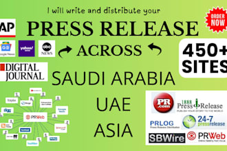 uae press release submit dubai kuwait qatar germany PR distribution crypto PR