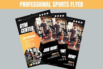 design modern sports flyer, gym poster, or event brochure