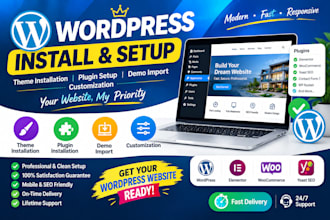 install wordpress theme, plugins demo importer and customize