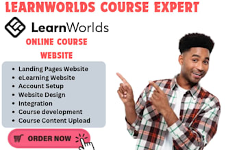 setup learnworlds online course website learnworld course design upload