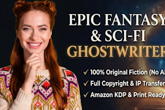 your fantasy ghostwriter or science fiction ebook ghostwriter for your novel