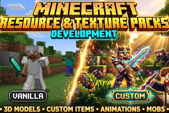 create minecraft resource pack, texture pack and datapacks