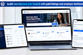 build wordpress job board with paid listings and employer dashboard for startups